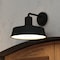 Vaxcel Hammond Steel 1 Light LED Dusk to Dawn Matte Black and White Industrial Outdoor Wall Lantern T0751 - alternate 1